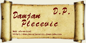 Damjan Plećević vizit kartica